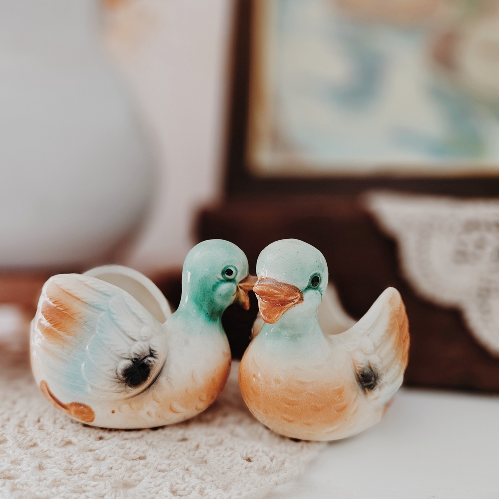 Vintage Set Of Ceramic Duck Planters - Picture 2 of 4